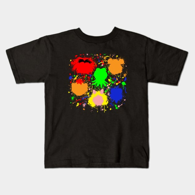 Muppet Splatter Kids T-Shirt by LimitLyss